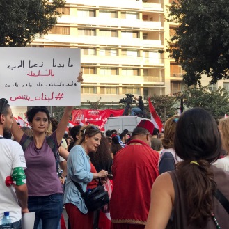 10/22/19 - Downtown at Martyr's Square, "we don't want warlords in governance, nor do we want their children and children's children"